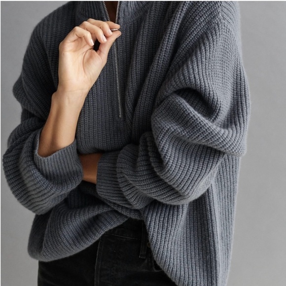 Jenni Kayne Half-Zip Cashmere Sweater - Picture 2 of 8